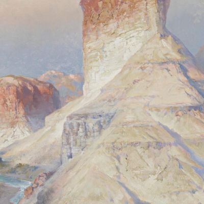 The Castle Rock Green River Wyoming Indian Summer. Green River. Wyoming Thomas Moran tmr58 canvas print