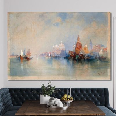 The Lagoon Looking Toward Santa Maria Della Salute Thomas Moran tmr68 canvas print 