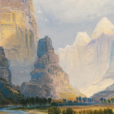 Valley Of Babbling Waters Southern Utah Thomas Moran tmr81 canvas print