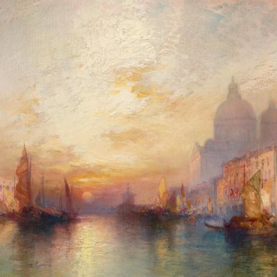 Venice Grand Canal At Sunset Thomas Moran tmr96 canvas print
