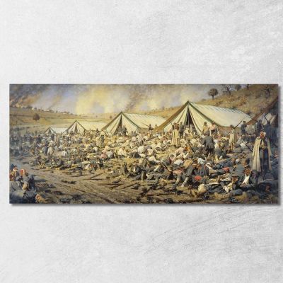 After The Attack. Plevna Vasily Vereshchagin vvr6 canvas print 