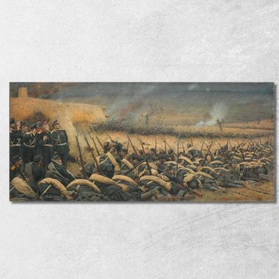 Before The Attack. At Plevna Vasily Vereshchagin vvr10 canvas print 