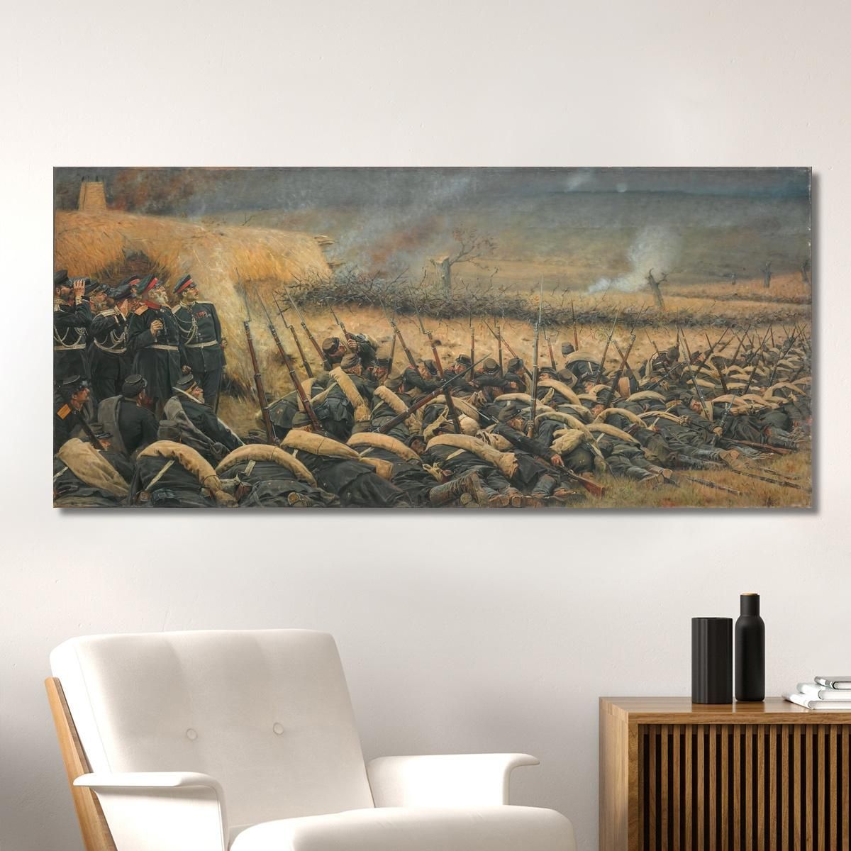 Before The Attack. At Plevna Vasily Vereshchagin vvr10 canvas print 