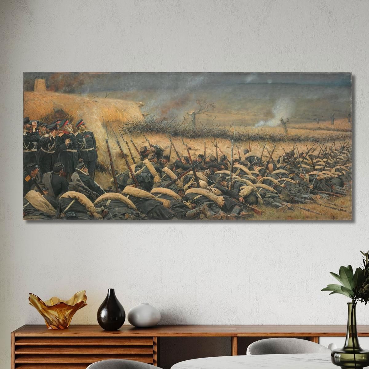 Before The Attack. At Plevna Vasily Vereshchagin vvr10 canvas print 