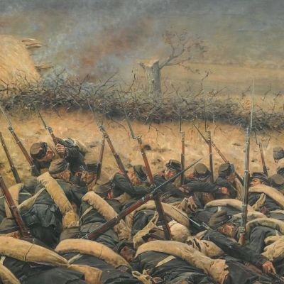 Before The Attack. At Plevna Vasily Vereshchagin vvr10 canvas print