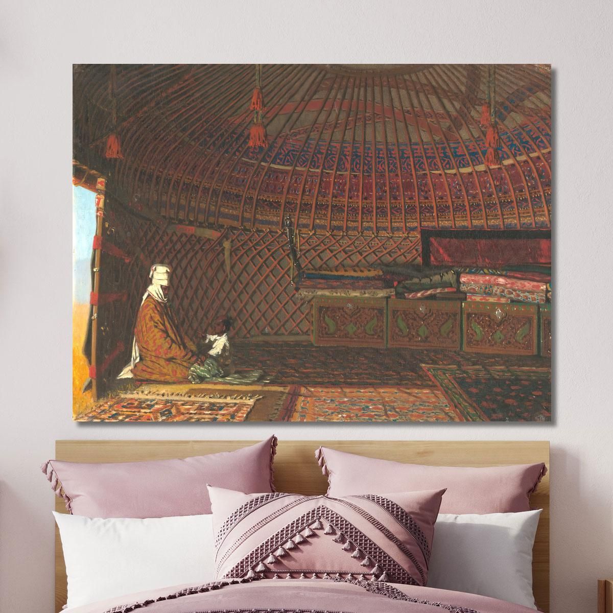 Inside The Tent Of A Rich Kirghiz Vasily Vereshchagin vvr25 canvas print 