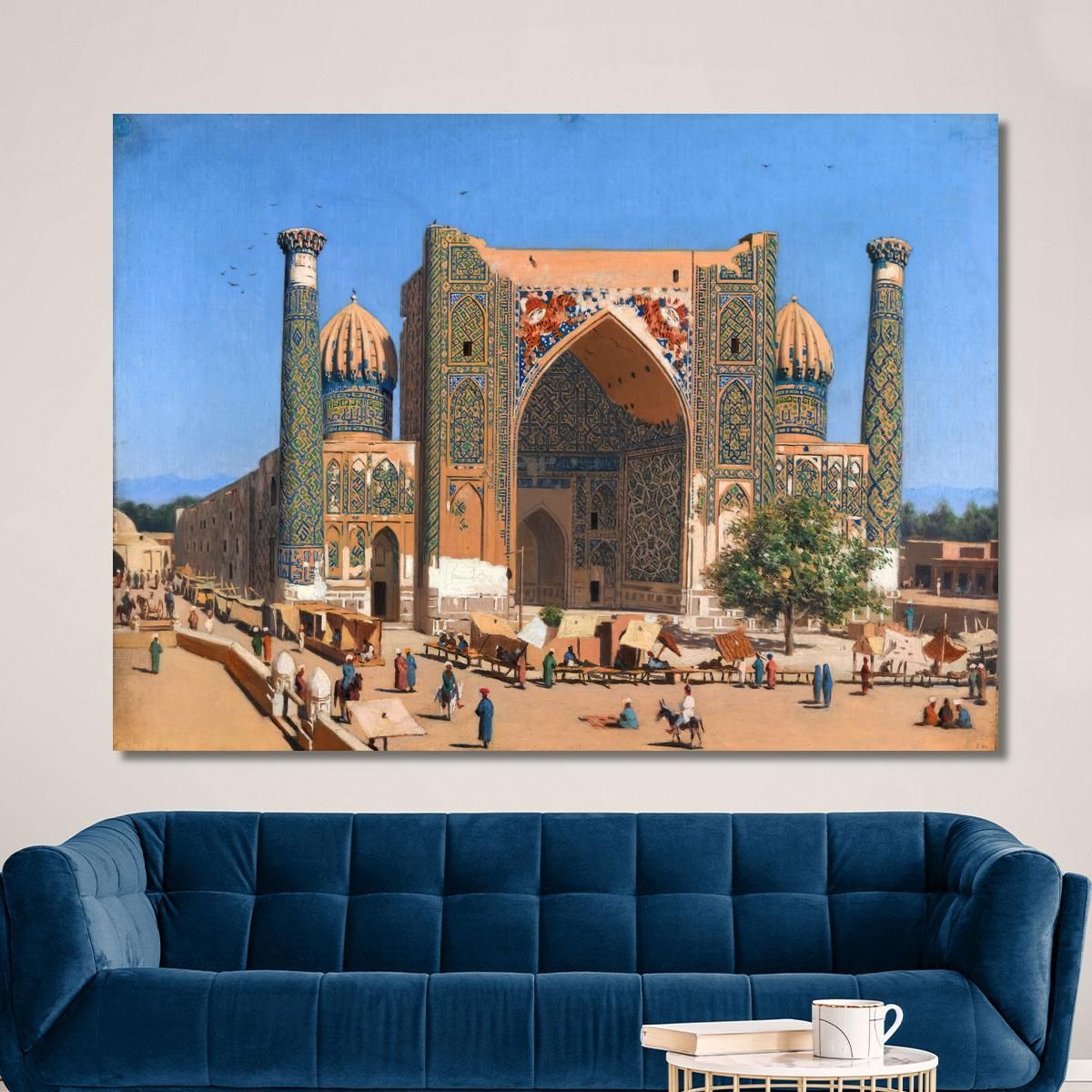 Medrasah Shir-Dhor At Registan Place In Samarkand Vasily Vereshchagin vvr32 canvas print 