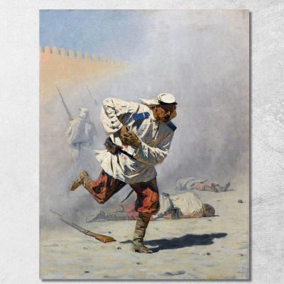 Mortally Wounded Vasily Vereshchagin vvr34 canvas print 