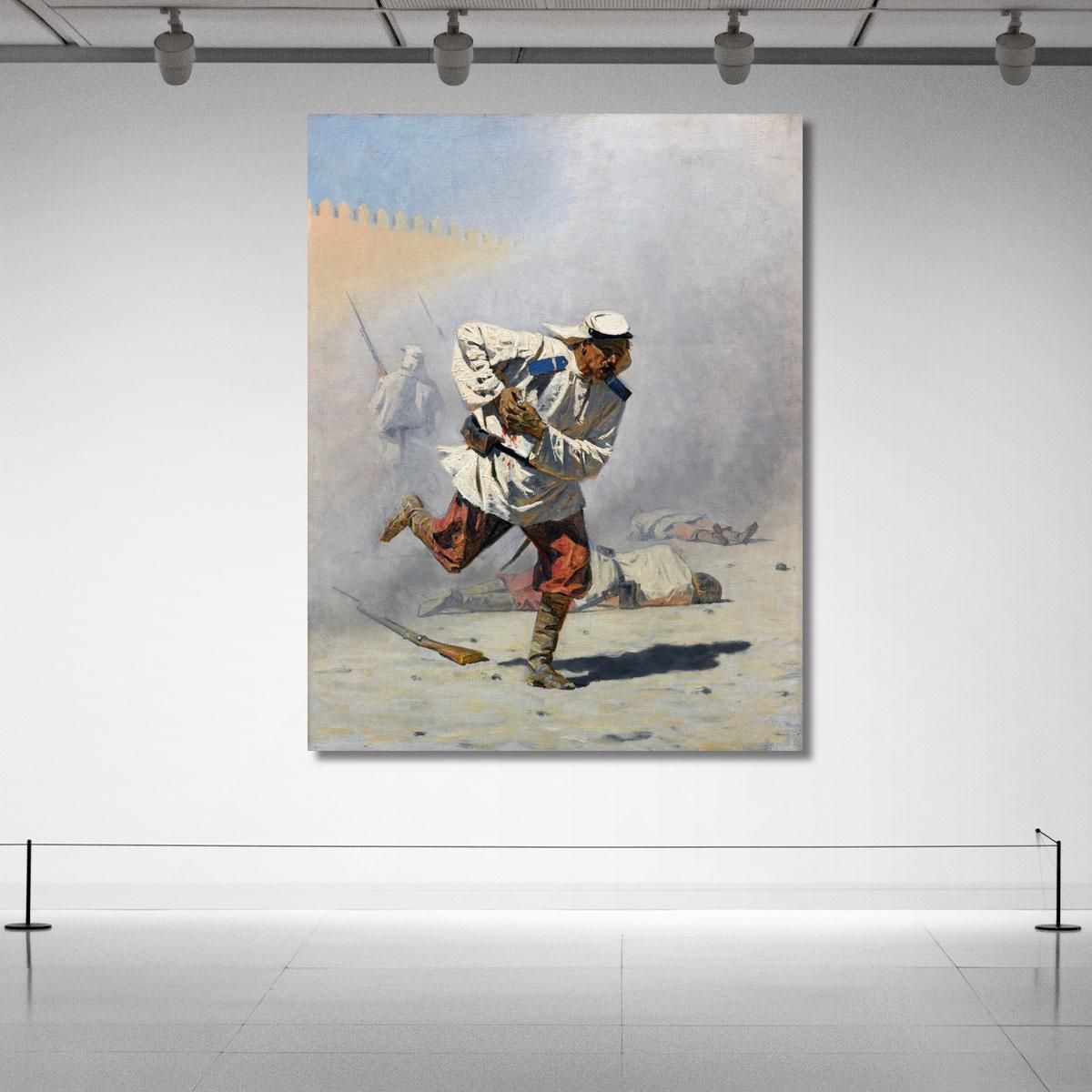 Mortally Wounded Vasily Vereshchagin vvr34 canvas print 
