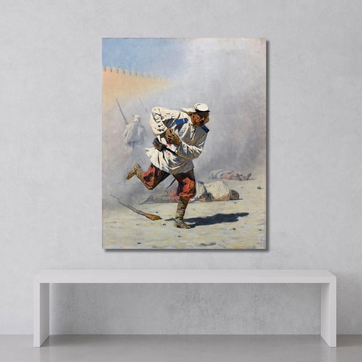 Mortally Wounded Vasily Vereshchagin vvr34 canvas print 