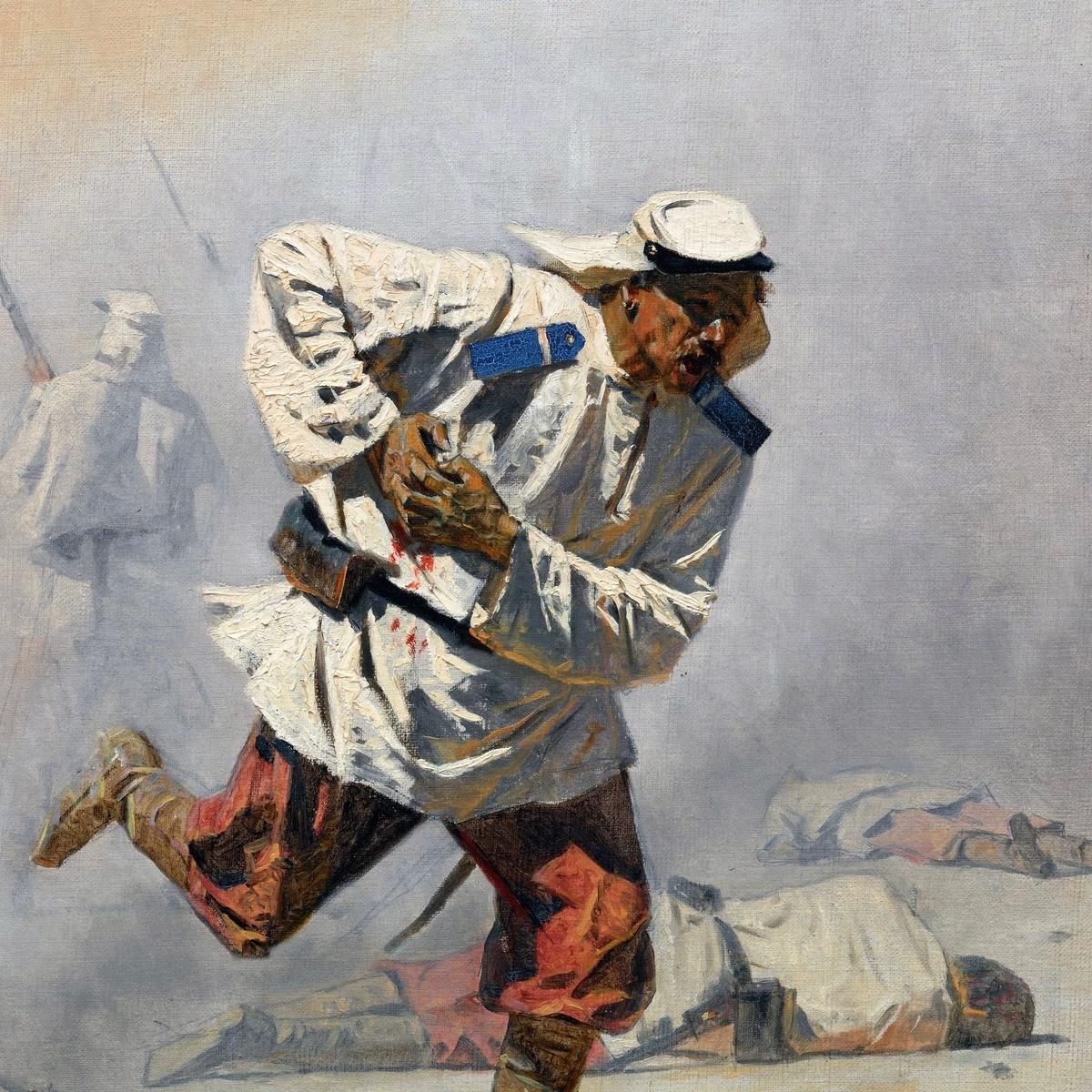 Mortally Wounded Vasily Vereshchagin vvr34 canvas print