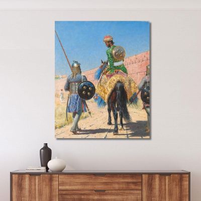 Mounted Warrior In Jaipur Vasily Vereshchagin vvr36 canvas print 