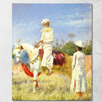 Rider In Jaipur Vasily Vereshchagin vvr46 canvas print 
