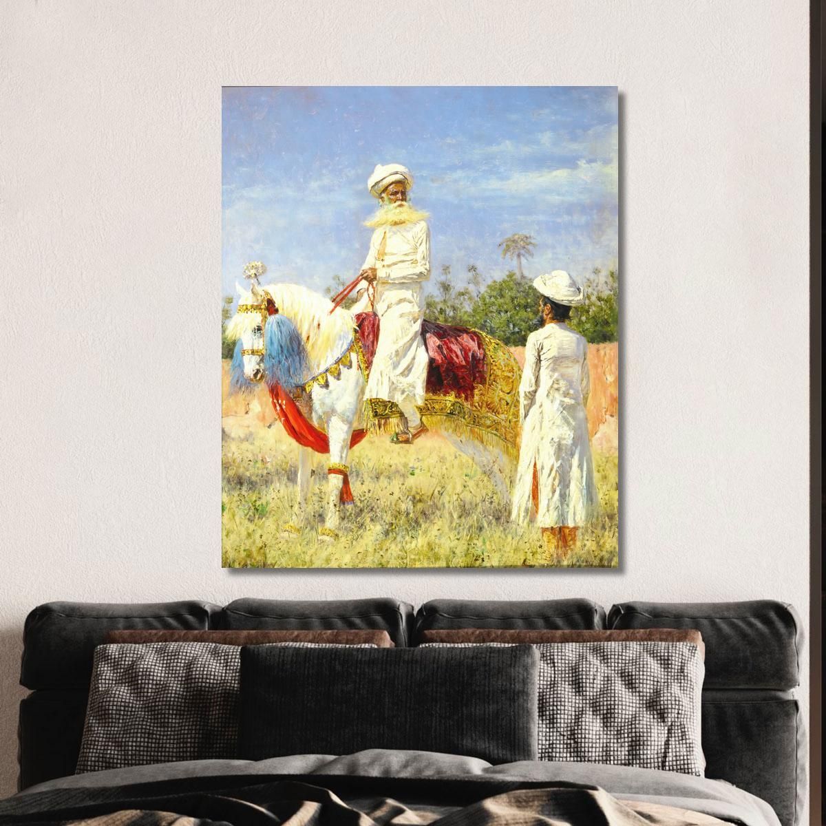 Rider In Jaipur Vasily Vereshchagin vvr46 canvas print 