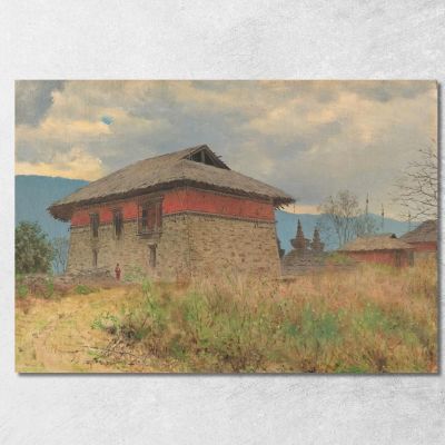 The Main Temple Of Tassiding Monastery. Sikkim Vasily Vereshchagin vvr62 canvas print 