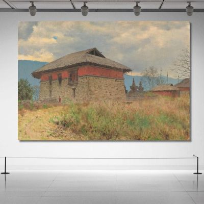 The Main Temple Of Tassiding Monastery. Sikkim Vasily Vereshchagin vvr62 canvas print 