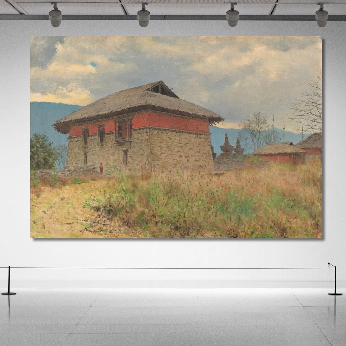 The Main Temple Of Tassiding Monastery. Sikkim Vasily Vereshchagin vvr62 canvas print 