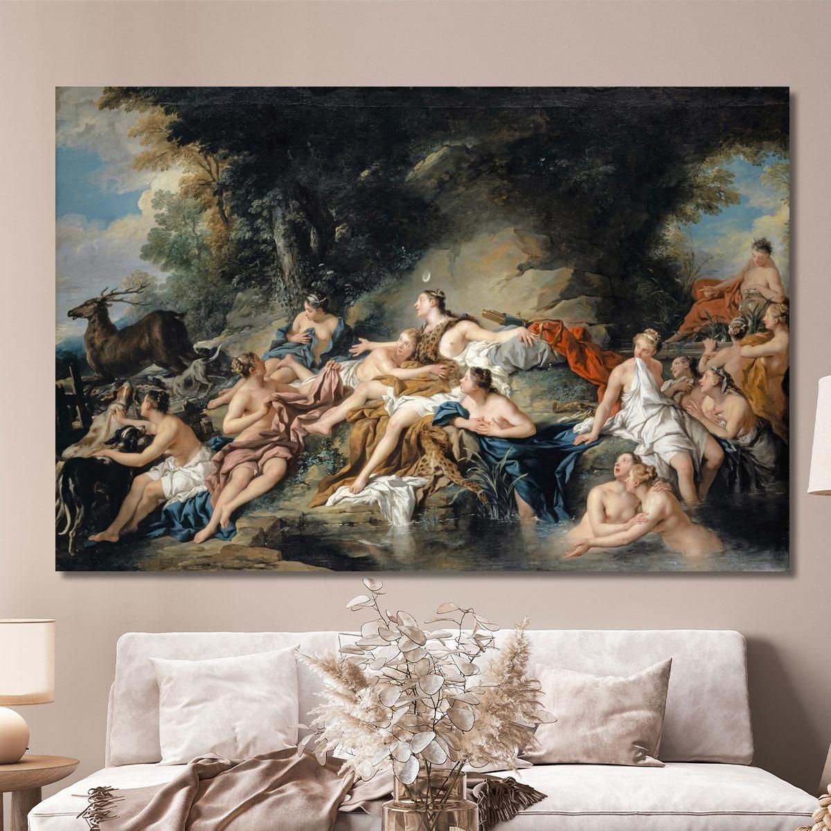 Diana And Actaeon Jean-François de Troy jft7 canvas print 