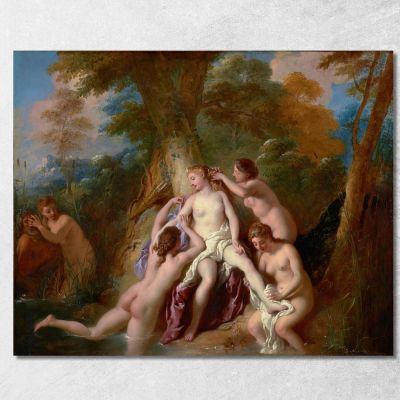 Diana And Her Nymphs Bathing Jean-François de Troy jft8 canvas print 