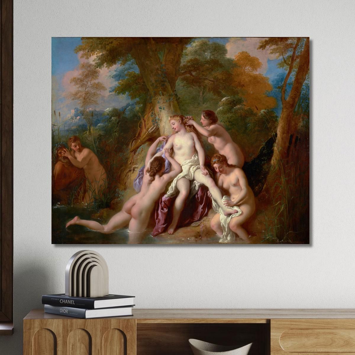 Diana And Her Nymphs Bathing Jean-François de Troy jft8 canvas print 