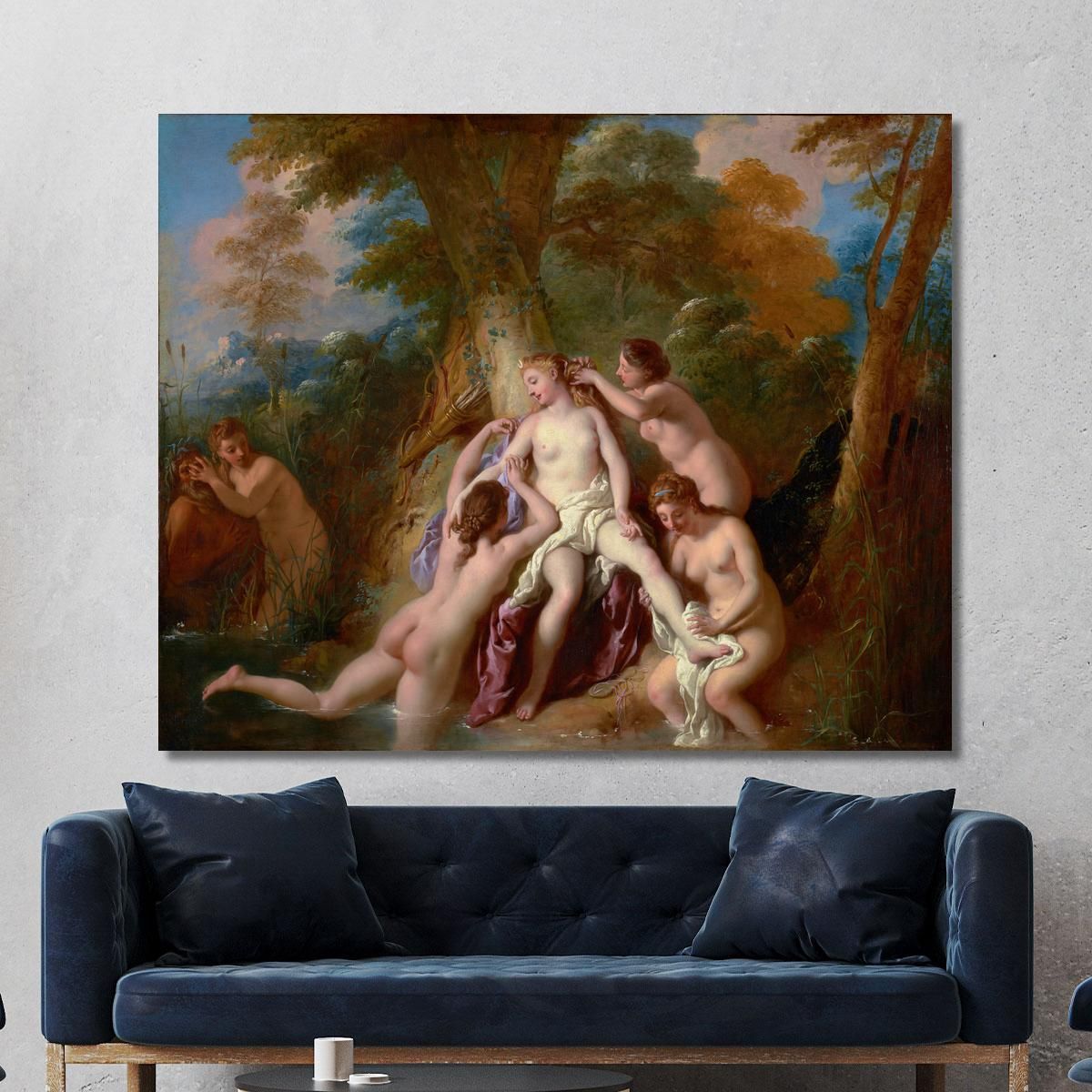 Diana And Her Nymphs Bathing Jean-François de Troy jft8 canvas print 