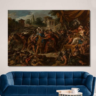 The Battle Of The Soldiers Born From The Serpent'S Teeth Jean-François de Troy jft10 canvas print 