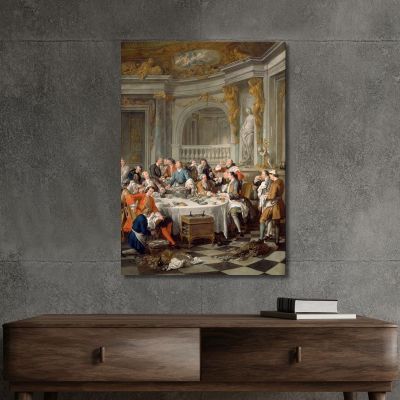 The Oyster Lunch Jean-François de Troy jft12 canvas print 