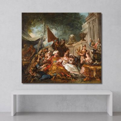 Oriental Scene Or Esther'S Banquet Jean-François de Troy jft16 canvas print 