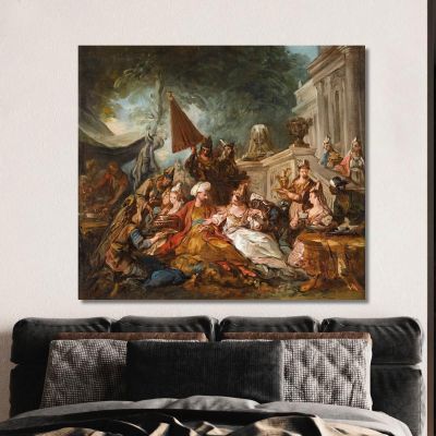 Oriental Scene Or Esther'S Banquet Jean-François de Troy jft16 canvas print 