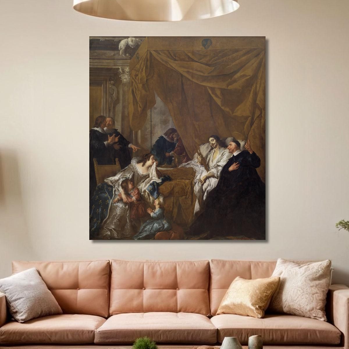 St Vincent De Paul At The Deathbed Of Louis Xiii Jean-François de Troy jft27 canvas print 