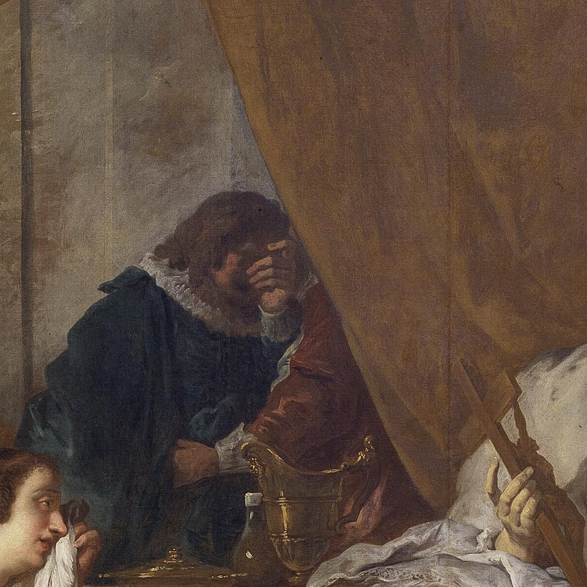 St Vincent De Paul At The Deathbed Of Louis Xiii Jean-François de Troy jft27 canvas print
