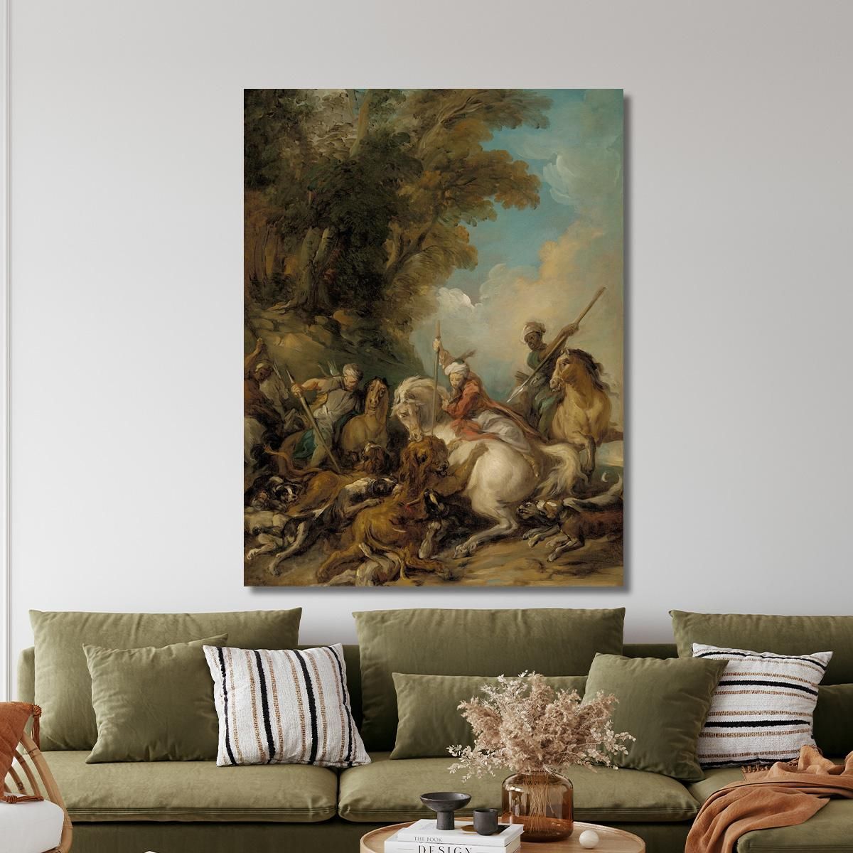 The Lion Hunt Jean-François de Troy jft35 canvas print 