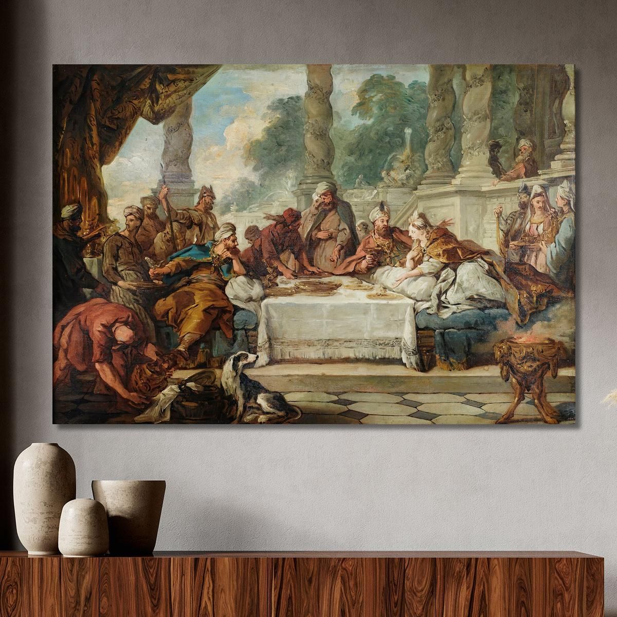 The Meal Of Esther And Ahasuerus Jean-François de Troy jft36 canvas print 