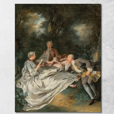 The Reading Party Jean-François de Troy jft37 canvas print 