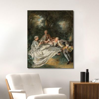 The Reading Party Jean-François de Troy jft37 canvas print 