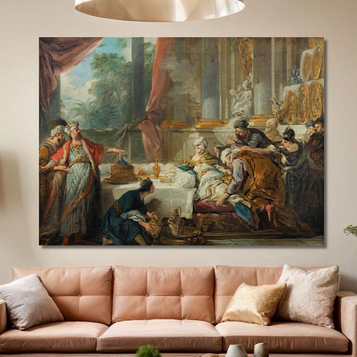 The Sentencing Of Aman Jean-François de Troy jft39 canvas print 