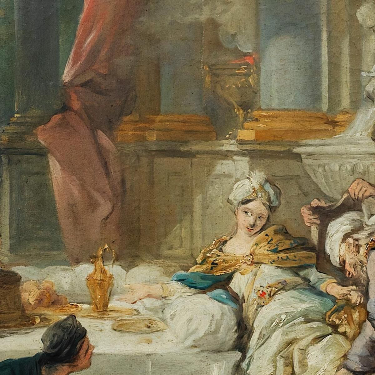 The Sentencing Of Aman Jean-François de Troy jft39 canvas print