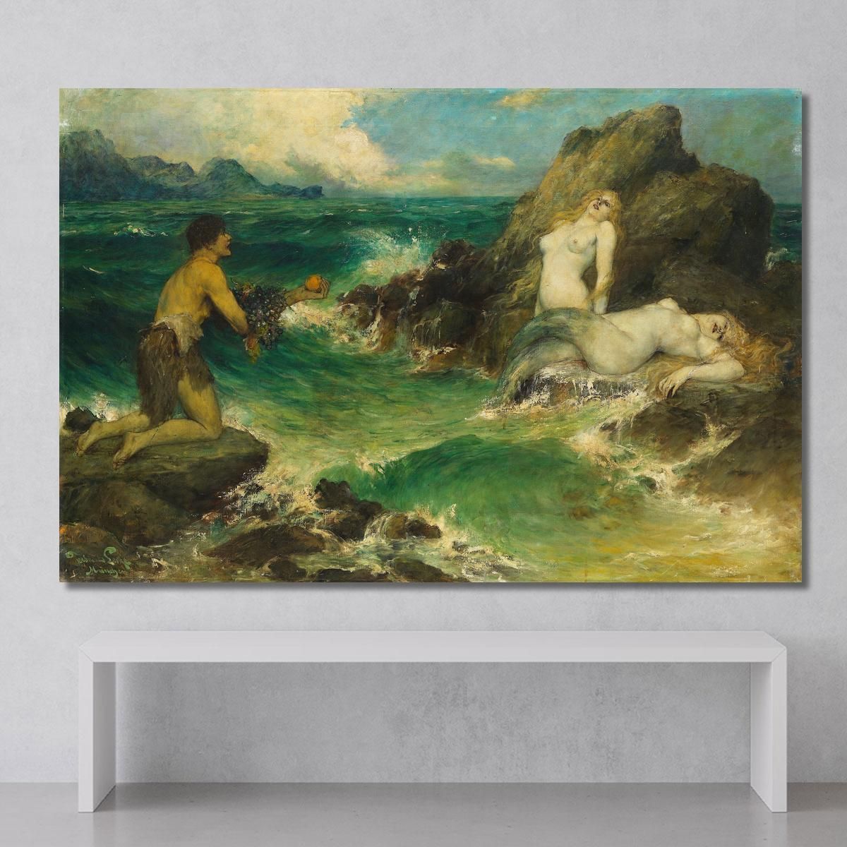 Mermaids Ferdinand Leeke flk5 canvas print 