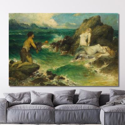 Mermaids Ferdinand Leeke flk5 canvas print 