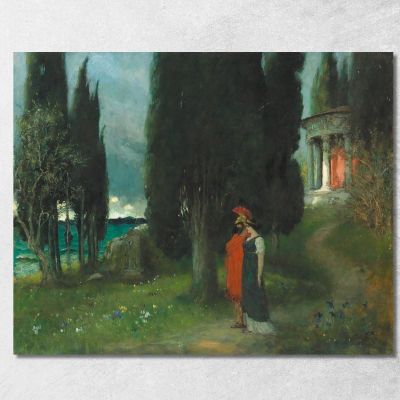 Peaceful Evening Ferdinand Leeke flk7 canvas print 