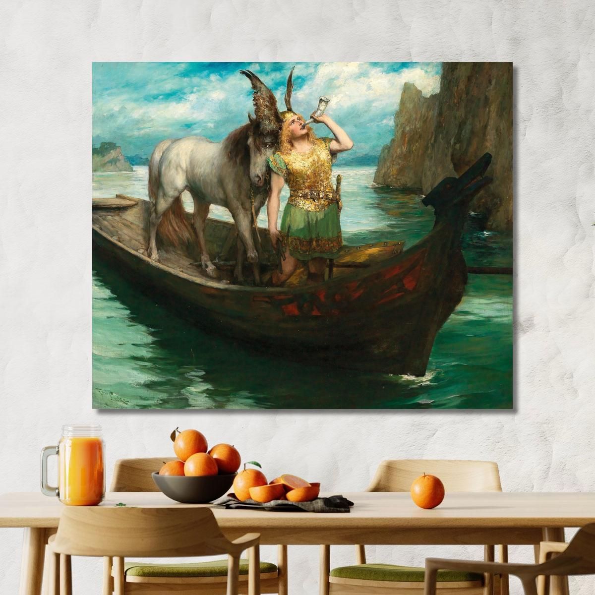 Richard Wagner Götterdämmerung Act I Siegfried'S Rhine Journey Ferdinand Leeke flk8 canvas print 