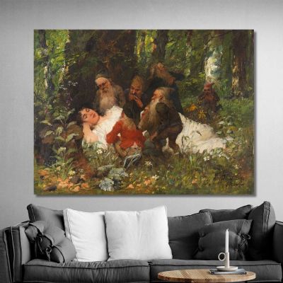 Snow White Ferdinand Leeke flk9 canvas print 