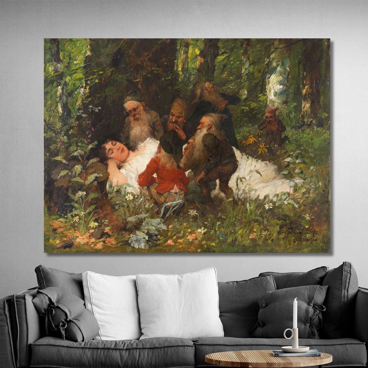 Snow White Ferdinand Leeke flk9 canvas print 