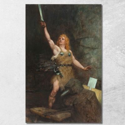 Siegfried In The Forge Ferdinand Leeke flk10 canvas print 