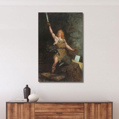 Siegfried In The Forge Ferdinand Leeke flk10 canvas print 