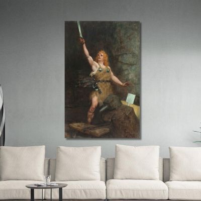 Siegfried In The Forge Ferdinand Leeke flk10 canvas print 