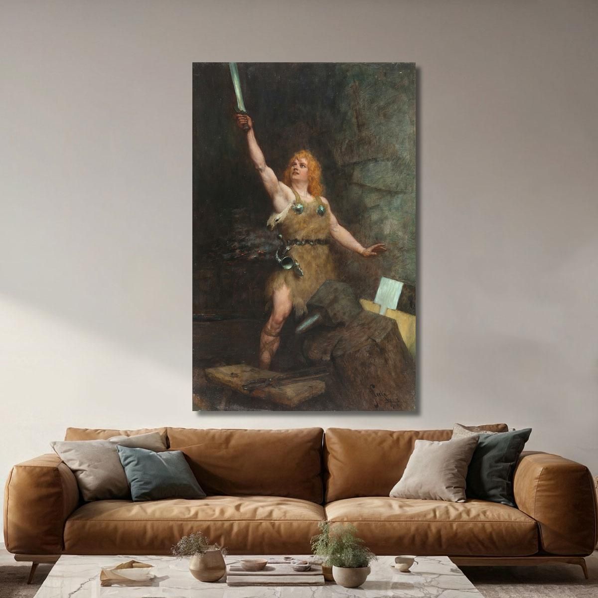 Siegfried In The Forge Ferdinand Leeke flk10 canvas print 