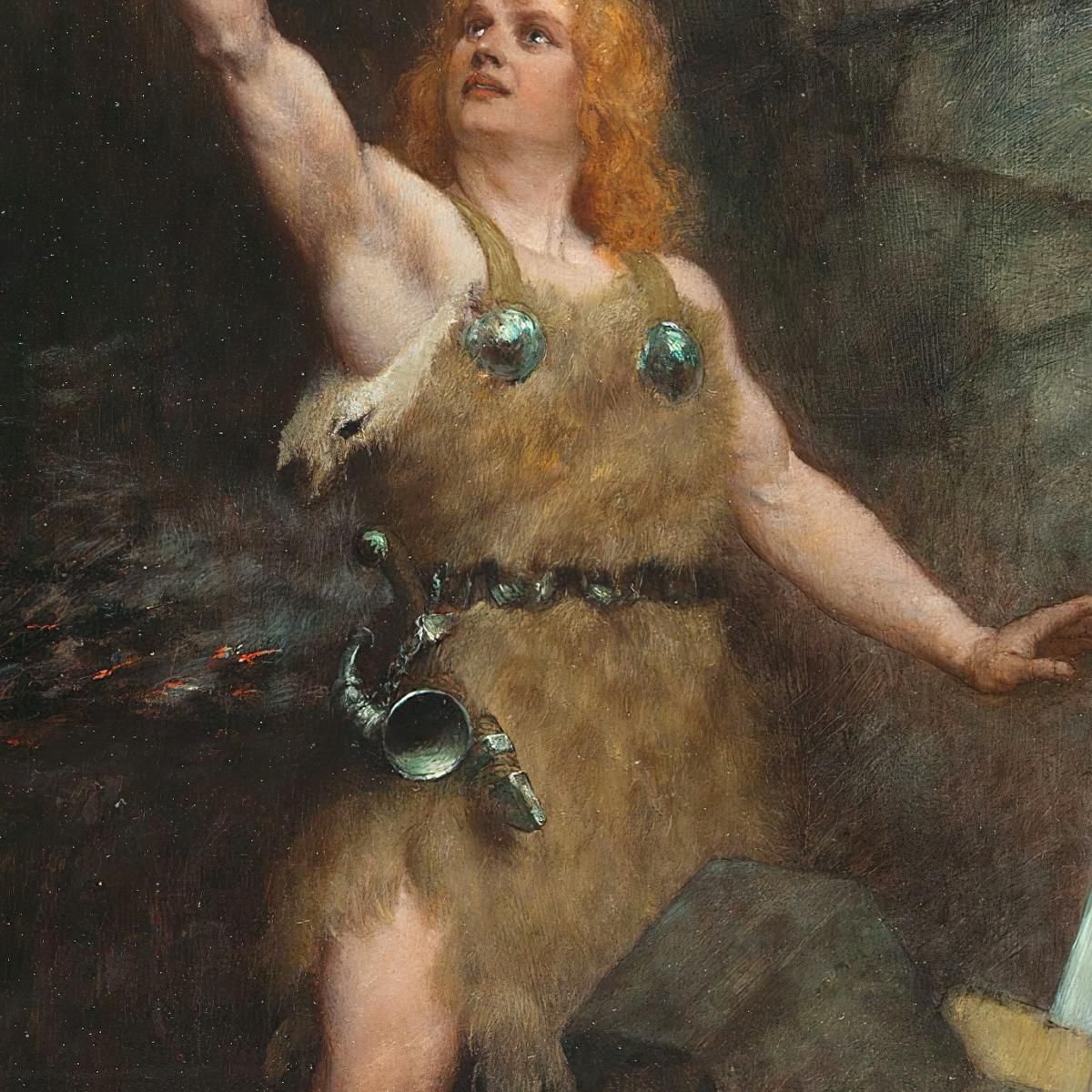 Siegfried In The Forge Ferdinand Leeke flk10 canvas print