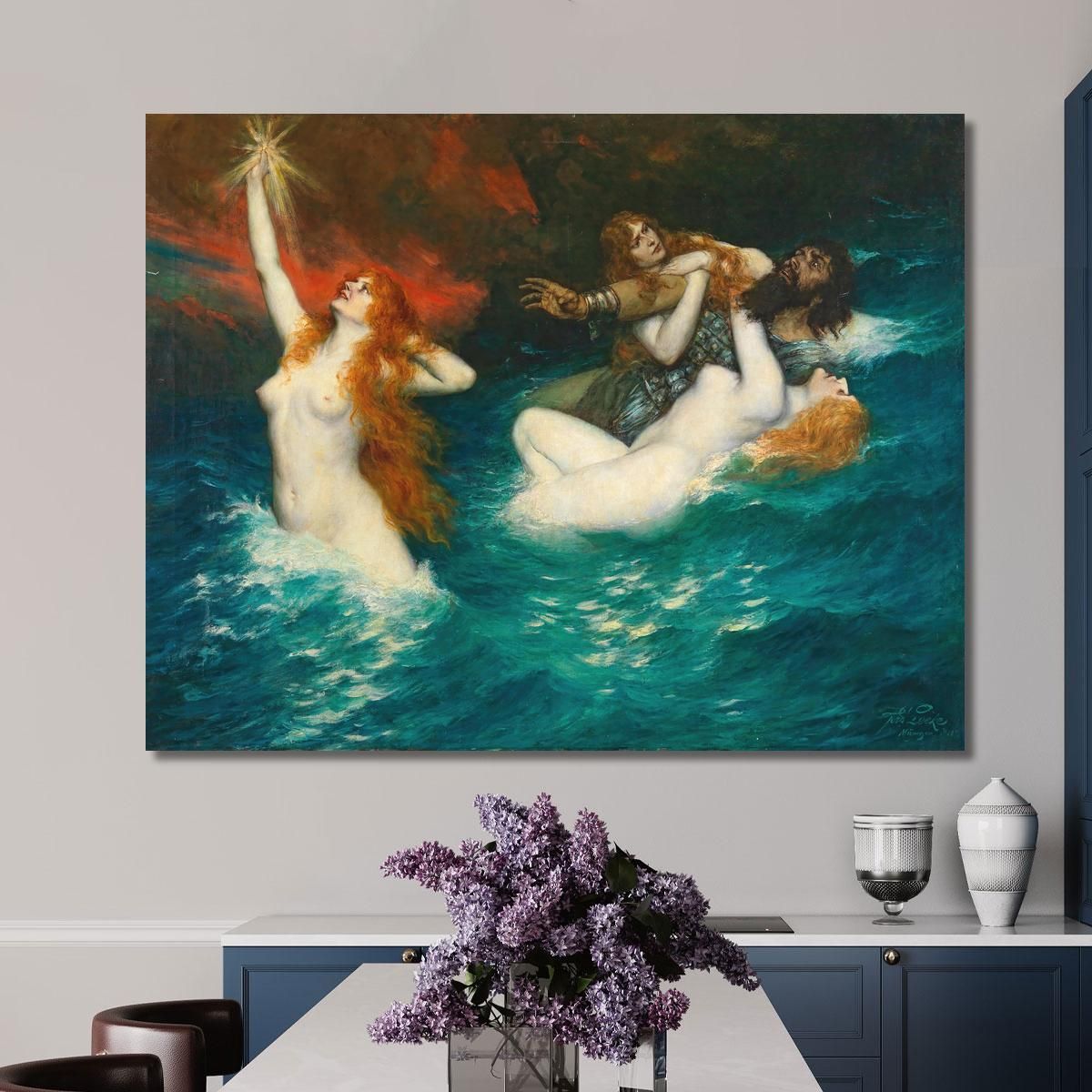 The Rhinemaidens Ferdinand Leeke flk13 canvas print 