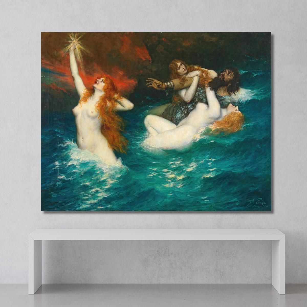 The Rhinemaidens Ferdinand Leeke flk13 canvas print 